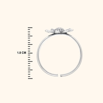 Elegance in Circles 925 Sterling Silver Toe Ring with Rhodium and Lacquer coating for Anti-tarnish.